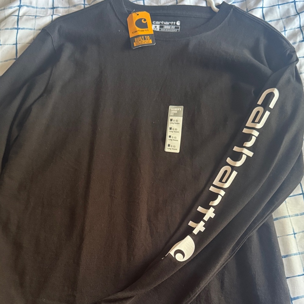 Carhartt Men's Dark Long Sleeve Tee with Logo